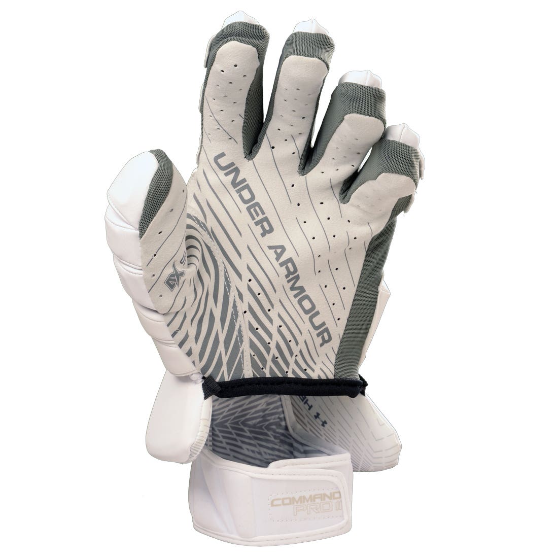 Under Armour Command Pro II Lacrosse Gloves-White-SM/10" | Lacrosse  Unlimited