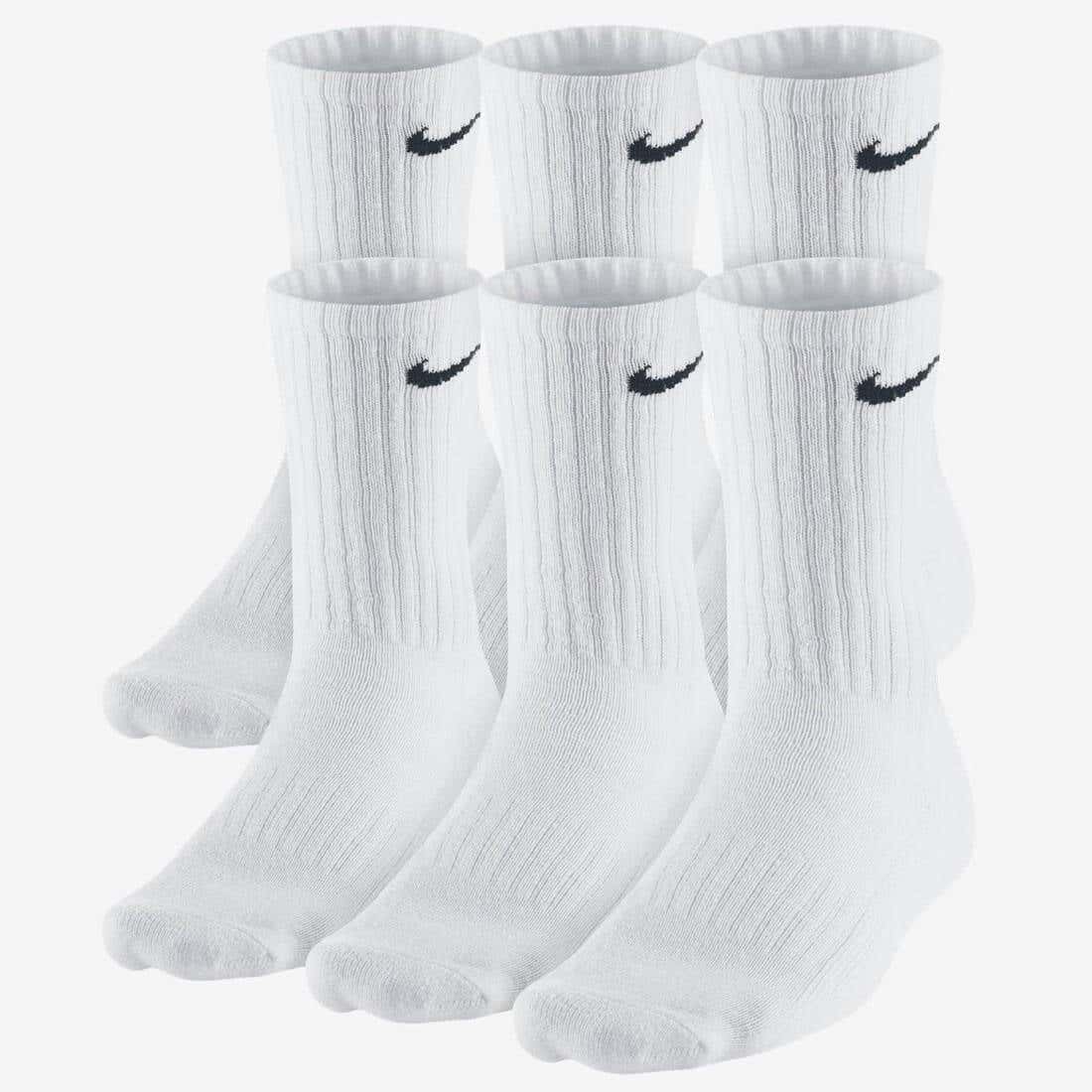 Nike Crew Cotton Socks - 6 Pack | Lacrosse Unlimited