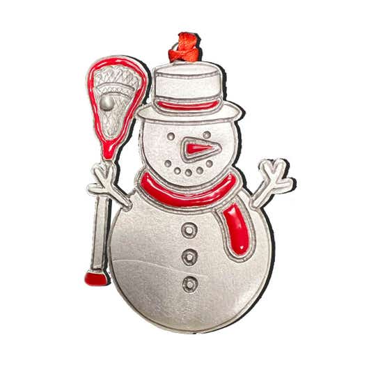 snowman pewter ornament