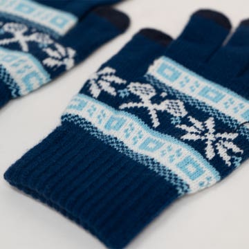 Snowflake Knit Smartphone Gloves