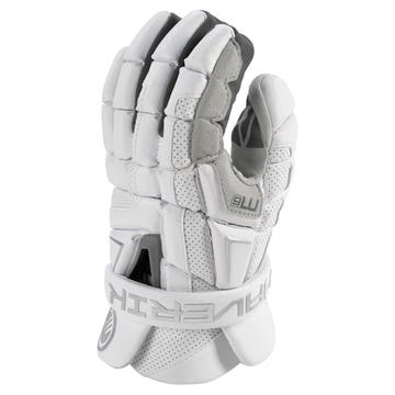 Maverik M6 Lacrosse glove white back of hand view