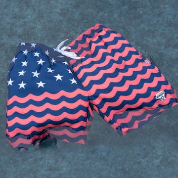 USA Wave Swim Dodge Shorts