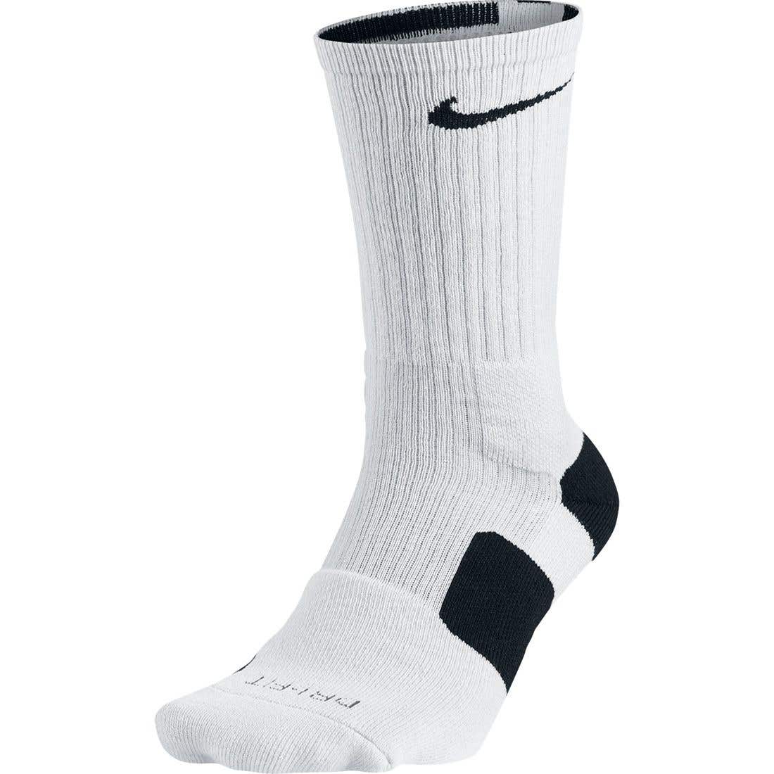 Nike Elite Crew Socks White/Royal | Lacrosse Unlimited